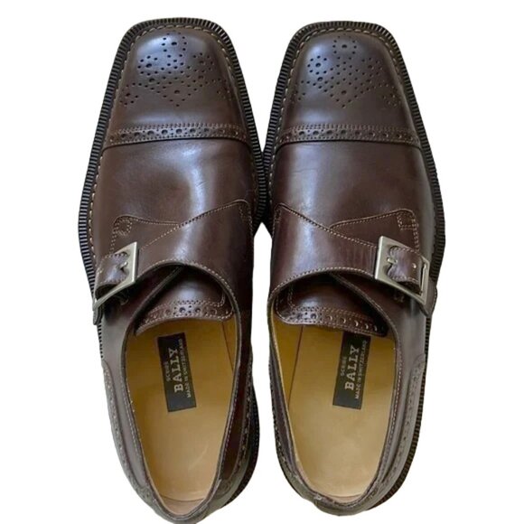 NEW $1295 Bally of Switzerland Scribe Oxford Dress Shoes! 9.5 DBrownHandmade